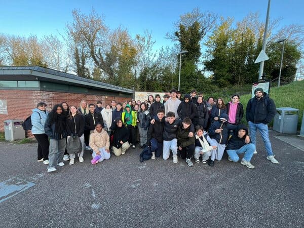 Photo de classe du départ pour le voyage à Liverpool